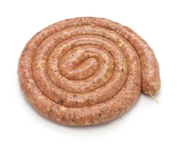 Rohe Gurkenwurst, Spiralwurst — Stockfoto
