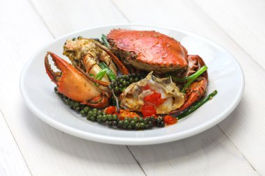 Kampot yeşil biber Yengeç