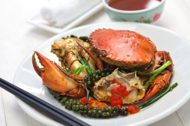 Kampot yeşil biber Yengeç