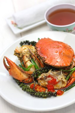 Kampot yeşil biber Yengeç