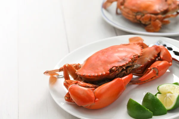 Steamed mud crab, male and female — Stock Photo, Image