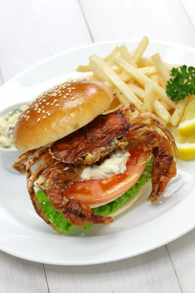 Soft shell crab sandwich — Stock Photo, Image