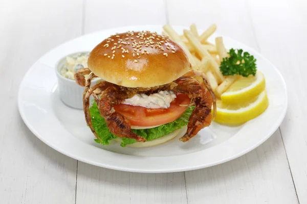 Soft shell crab sandwich — Stock Photo, Image