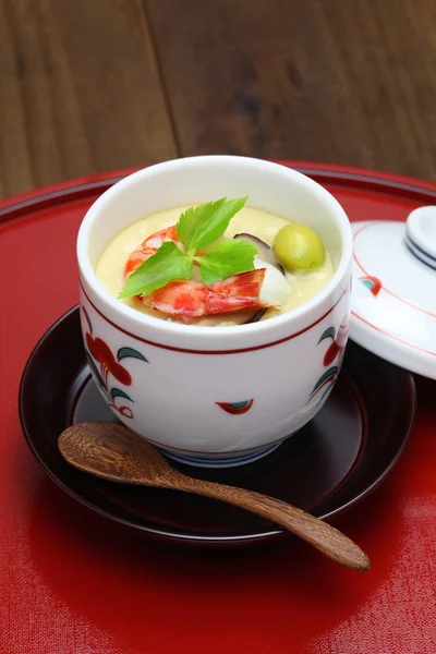 Chawanmushi, haşlanmış yumurta muhallebi, Japon yemekleri — Stok fotoğraf