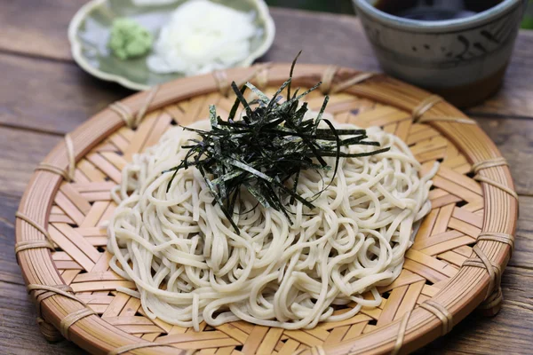 Cold buckwheat noodles, japanese food — Stock Photo, Image