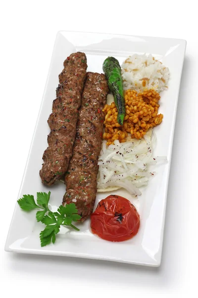 Adana kebab, türkisches Essen — Stockfoto