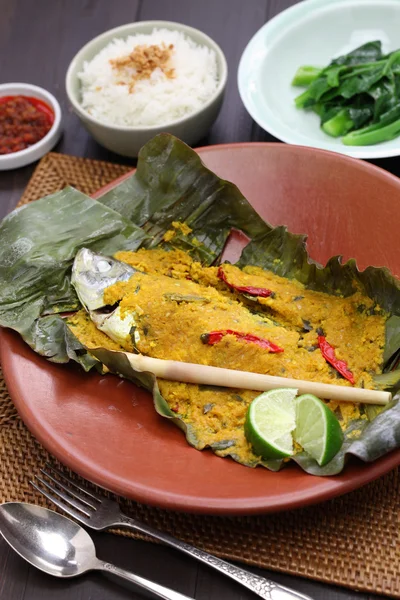 Ikan pepes, cocina indonesia — Foto de Stock