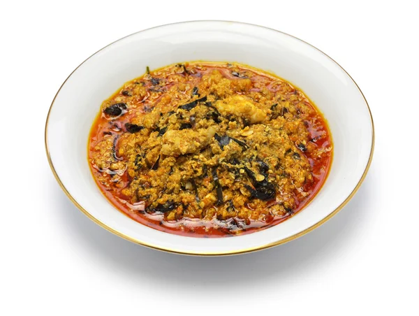 Sopa de egusi, cocina nigeriana — Foto de Stock