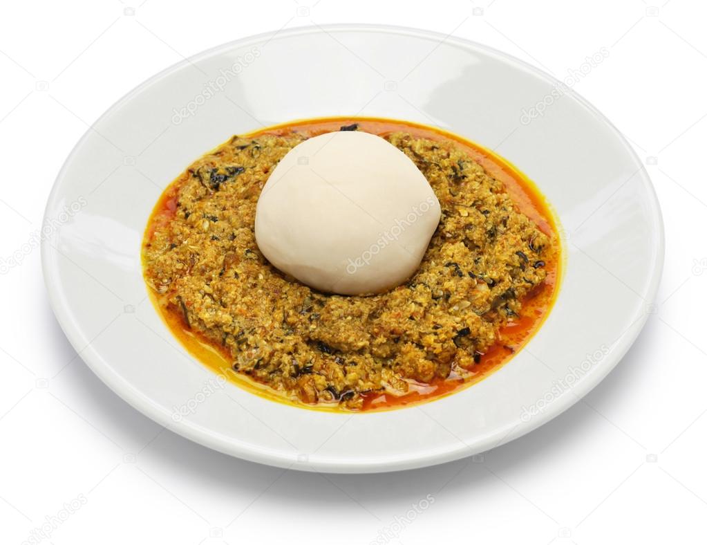 egusi soup and fufu, nigerian cuisine