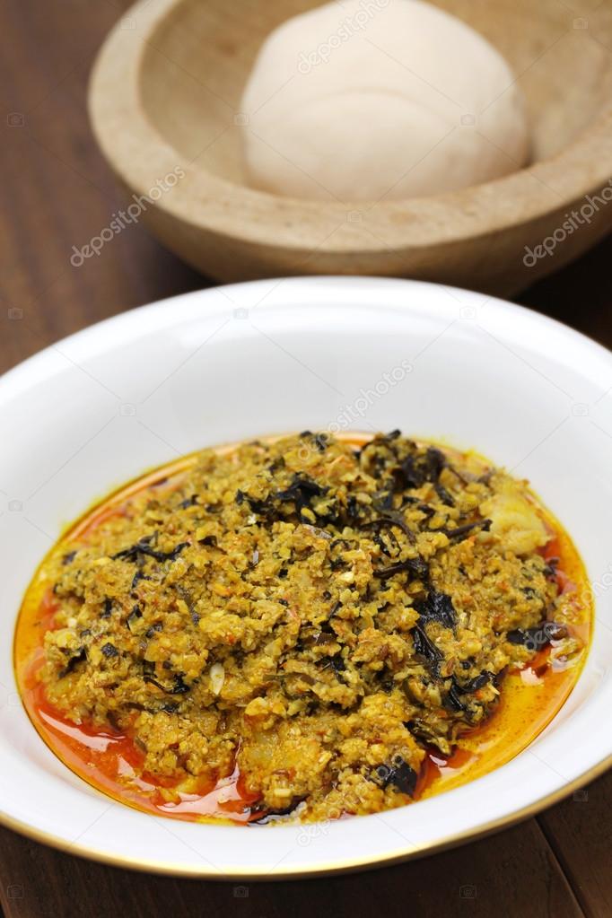 egusi soup and fufu, nigerian cuisine