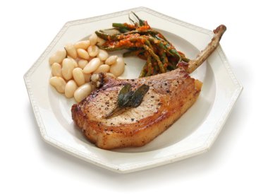 french pork chops clipart