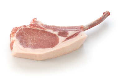 raw french cut pork chop clipart