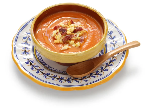 Salmorejo, spanish chilled tomato soup — Stock Photo, Image