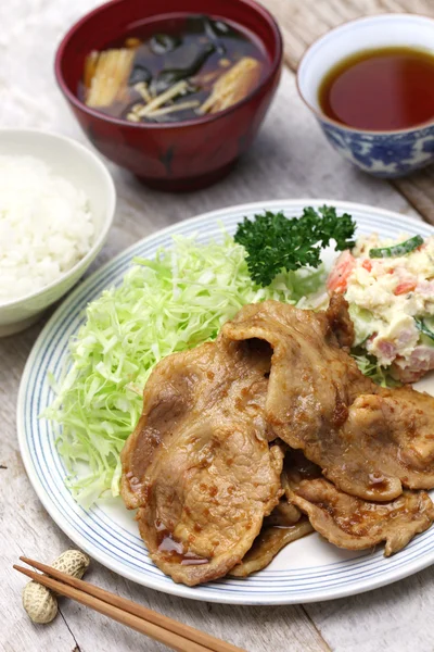 Shogayaki, Japon zencefil domuz — Stok fotoğraf