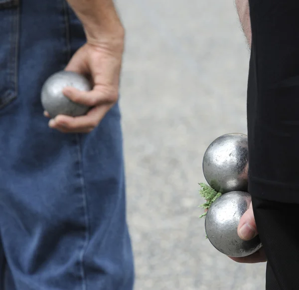 Jouer au jeu de boules — Photo