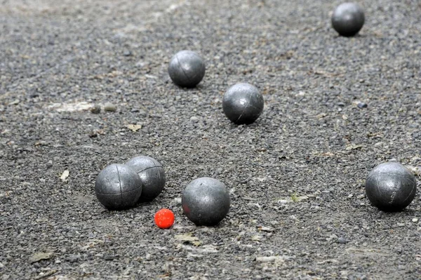 Jugando Jeu Boules Francia Europa — Foto de Stock