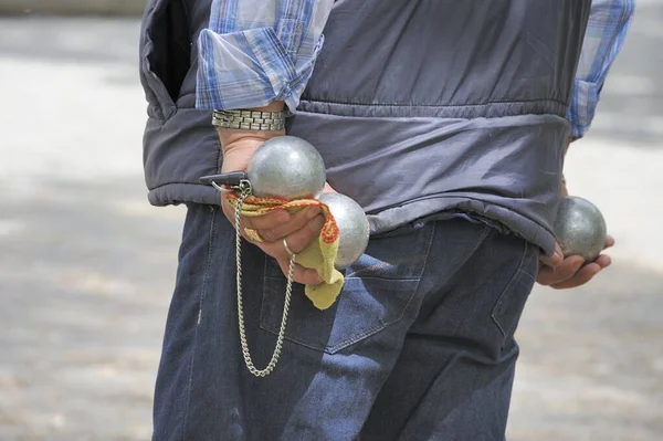 Playing Jeu Boules France Europe — Stock Photo, Image