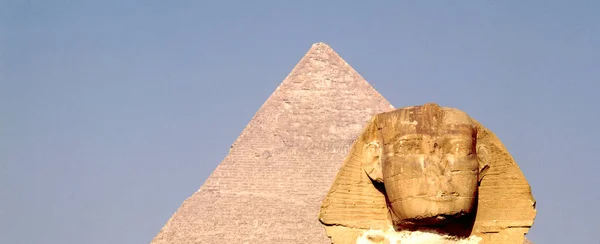 Sfenks Piramit Kahire Mısır Burası Bir Unesco Dünya Mirası Sitesi — Stok fotoğraf