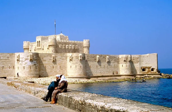 Alexandria Egypt September 2000 Front View Citadel Qaitbay Qaitbay Fort — Stock Photo, Image