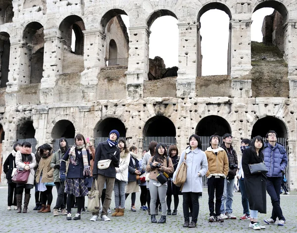 Unge japanske turister i Italien - Stock-foto