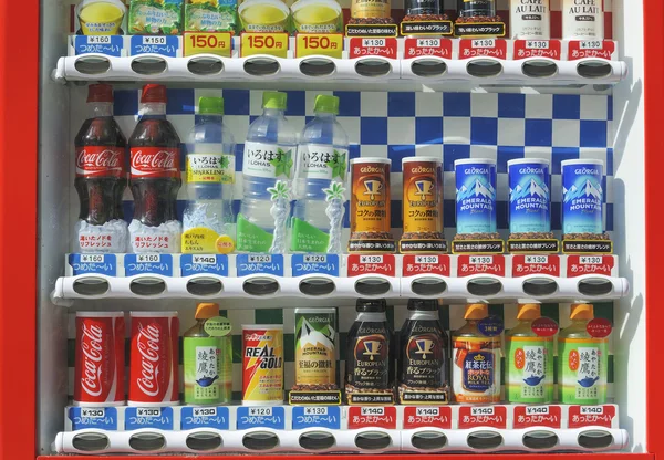 Japanese vending machine of soft drinks — Stock Photo, Image