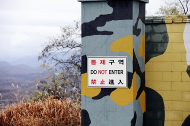 At the DMZ in Korea clipart