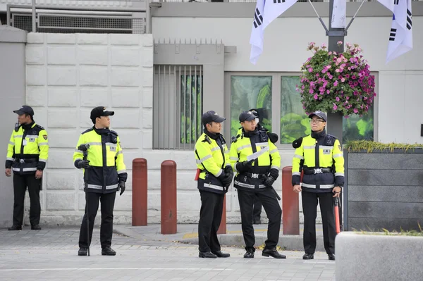 Policja w Seulu — Zdjęcie stockowe