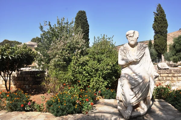 Statua z archeologicznego gortyn Kreta Grecja witryny — Zdjęcie stockowe