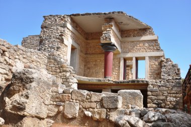 Knossos Palace Heraklion Crete Greece - Archaeological site clipart