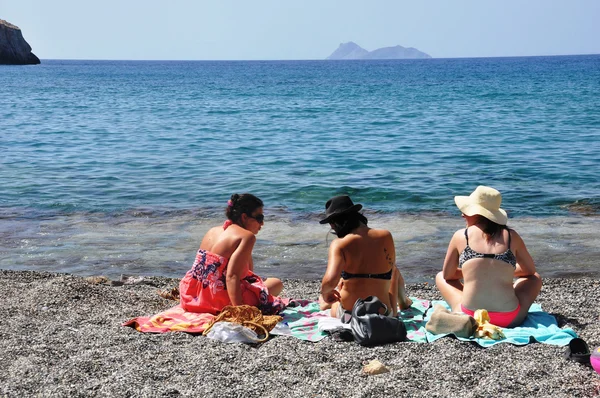 Matala beach Kreta Grekland — Stockfoto