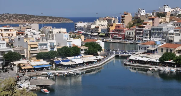 Ilustração sobre a cidade de Agios Nikolaos Creta Grécia — Fotografia de Stock