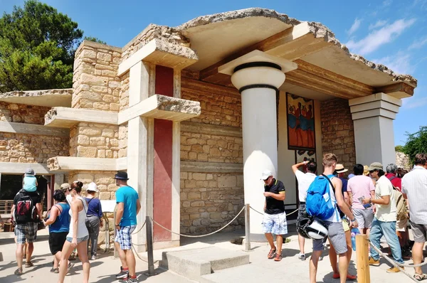 Grecja Kreta Heraklion Pałac Knossos - stanowisko archeologiczne — Zdjęcie stockowe