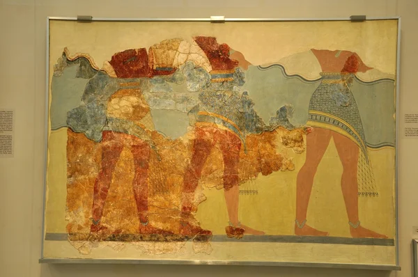 Wandmalerei aus dem archäologischen Museum von Herakleion — Stockfoto