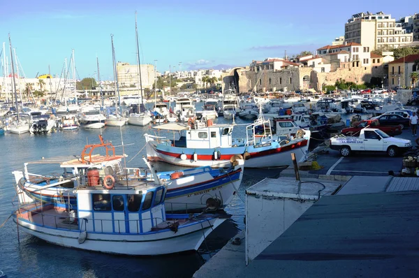 Vista sobre Heraklion porto Creta Grécia — Fotografia de Stock