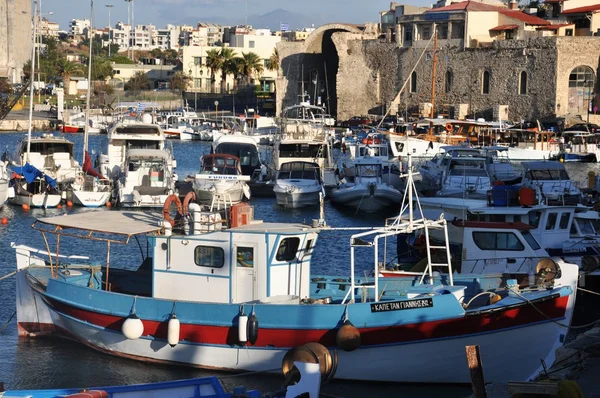 Vista sobre Heraklion porto Creta Grécia — Fotografia de Stock