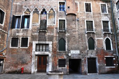 Eski ev windows Venedik İtalya