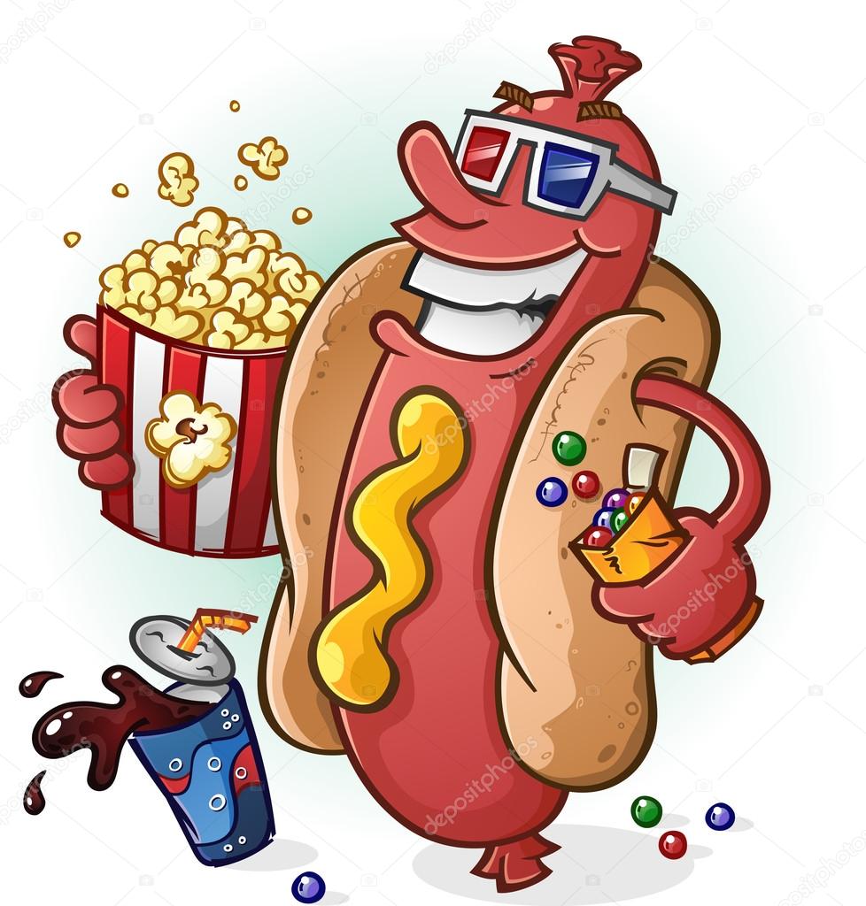 Hot Dog Cartoon At the Movies