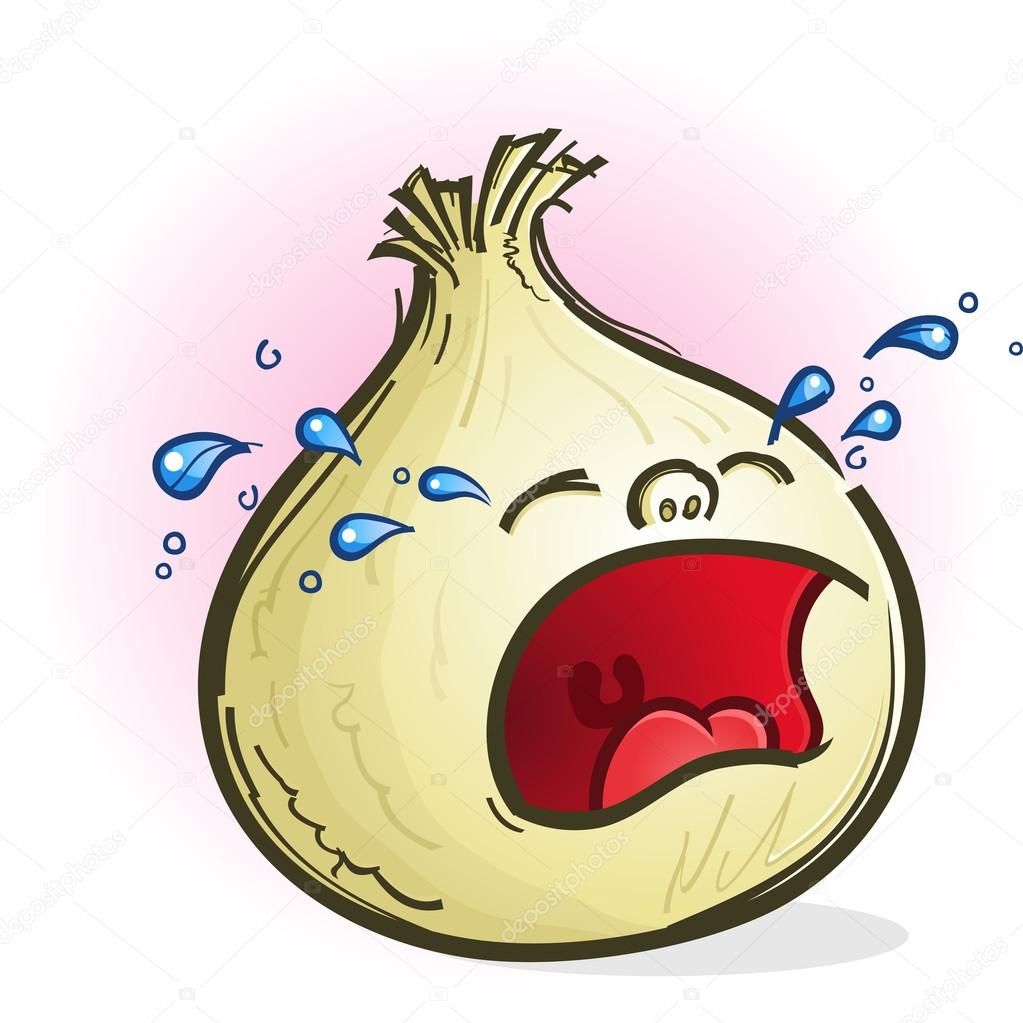 Crying Onion Cartoon Character