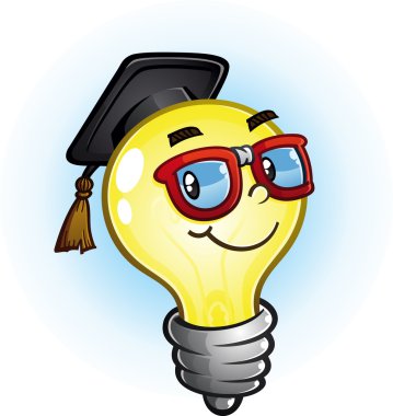 Light Bulb Education Cartoon clipart