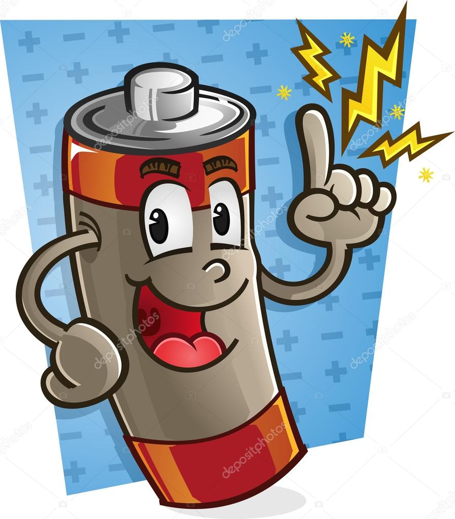 Battery Cartoon Character