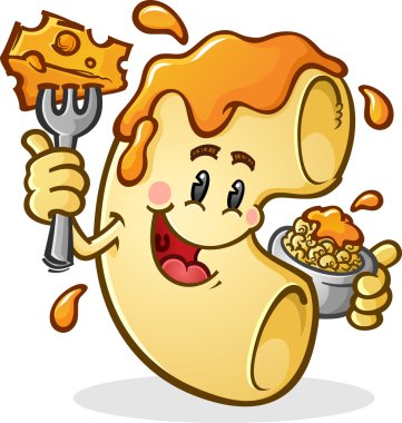 Macaroni and Cheese Cartoon Character clipart