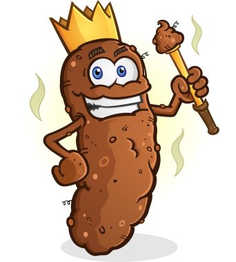 Poop King Cartoon Character clipart