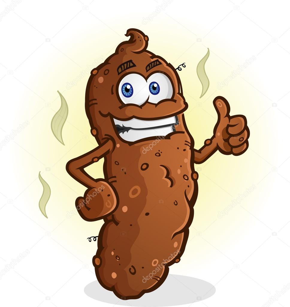 Poop Thumbs Up Cartoon Character