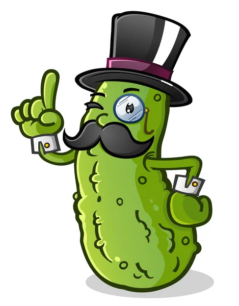 Cavalheiro Pickle Personagem dos desenhos animados —  Vetores de Stock