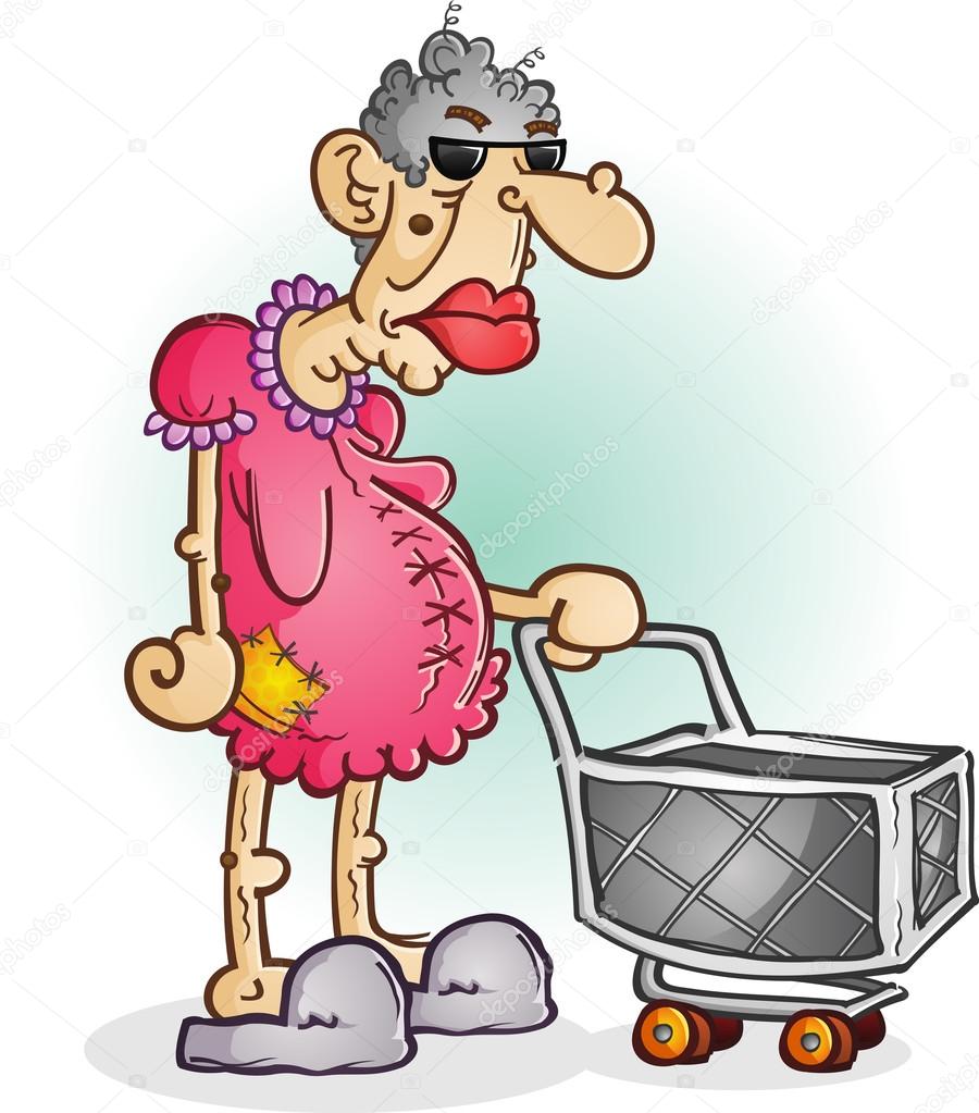 Grumpy Old Lady Cartoon Character C1tzfh Clipart Sugg 