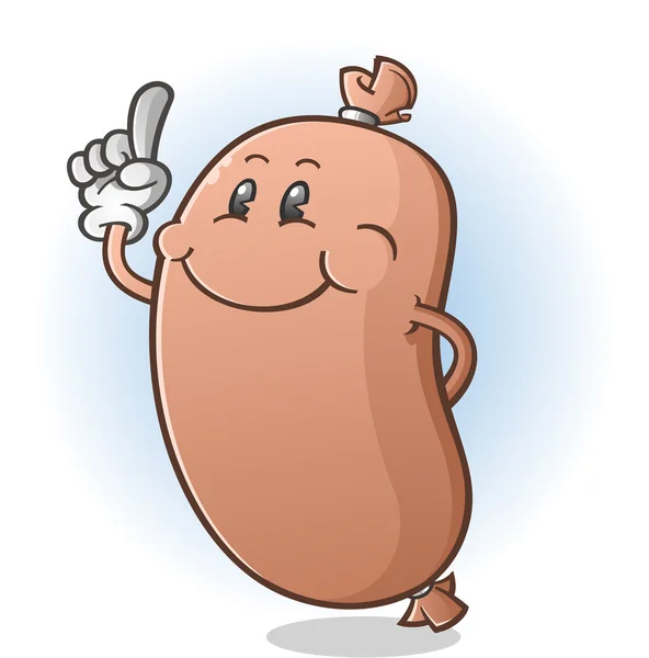 Bologna Sausage Cartoon Character — Stock Vector