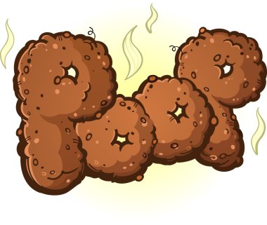 Poop Word made of Turd Letters clipart