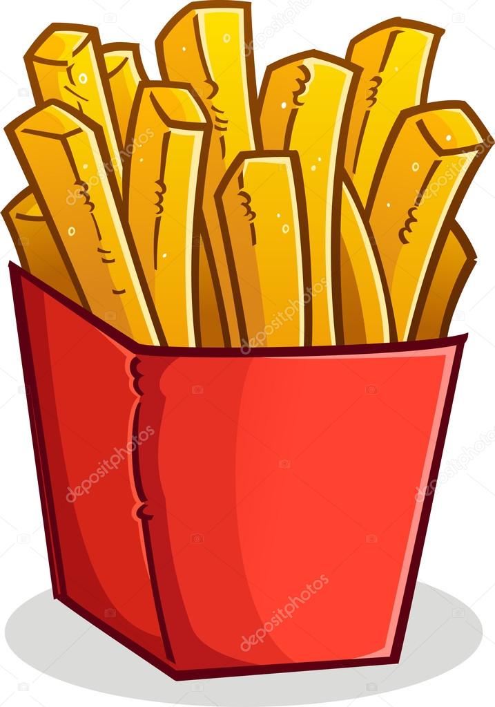 French Fries in a Box Cartoon Stock Vector Image by ©aoshlick #88855746