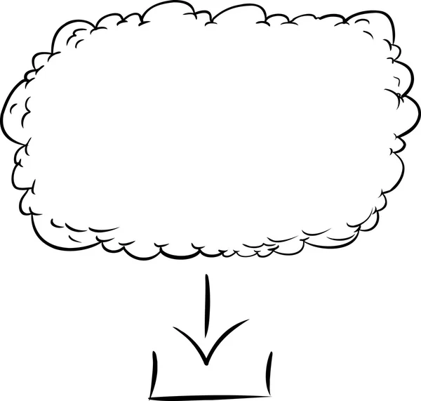 Outlined Digital Cloud Graphic — Stock Vector