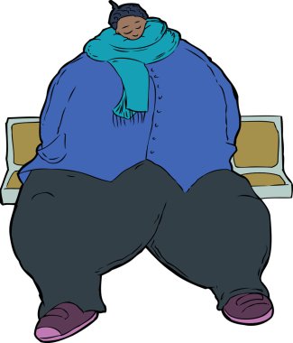 Obez kadın karikatürü karikatür 